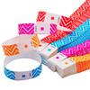 50/100Pcs Neon Stripe Paper Wristbands Waterproof Fluorescent Disposable Safety Wristbands For Concerts, Parties, Events