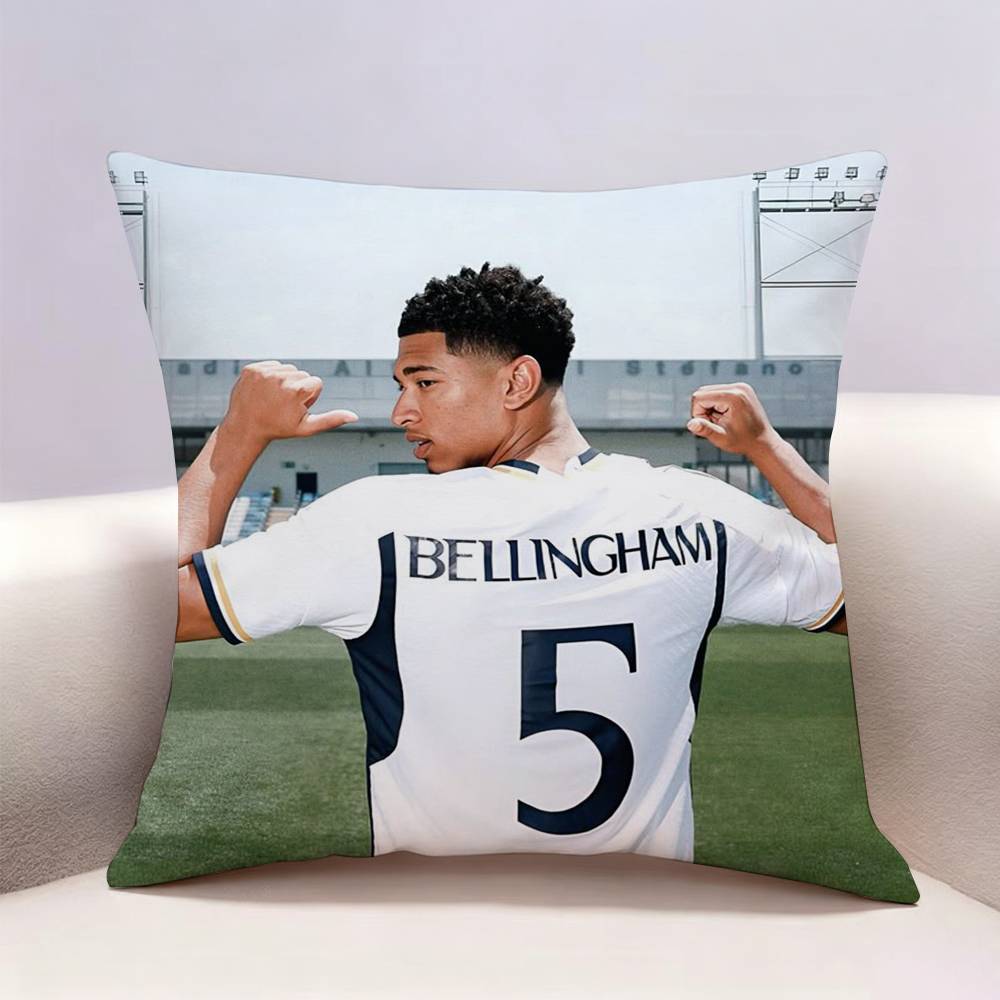 JJude BBellingham Football Doublesided print Pillow Case Pattern Printed Pillowcase For Living Room Sofa Cushion Cover