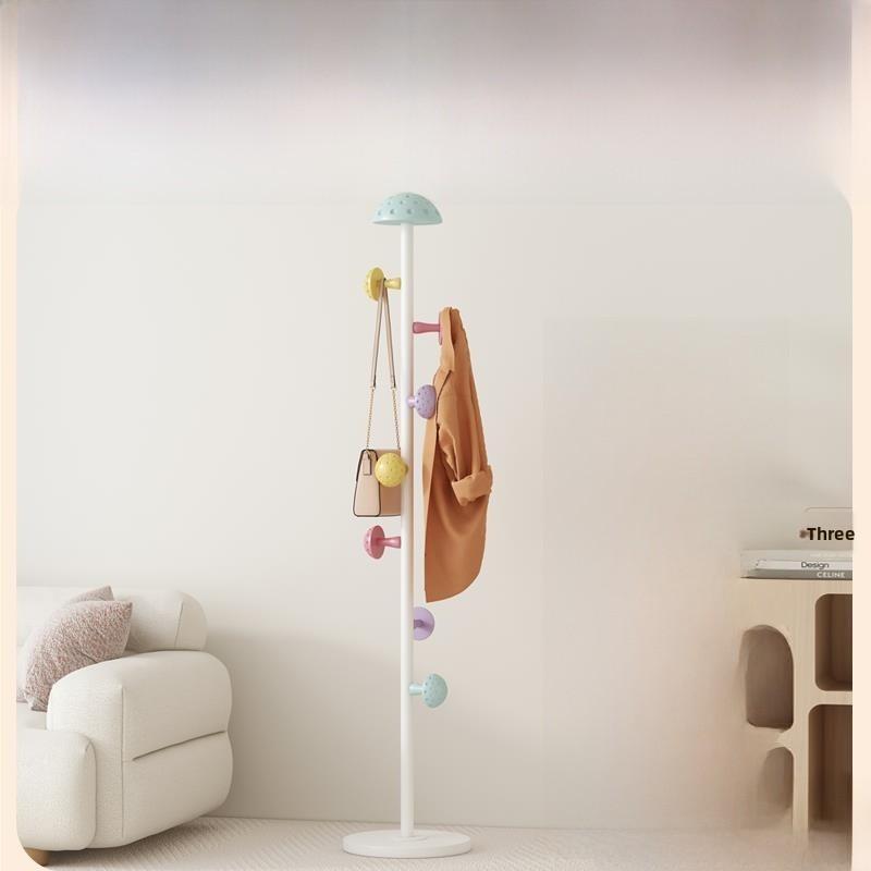 Creative Floor-Mounted Luxury Renting Living Room Mushroom Shaped Clothes Hanger Multi-Purpose Durable Wooden Hanger