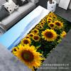 Sunflower Flower Crystal Velvet 3D Printed Living Room Carpet Home Door Mat