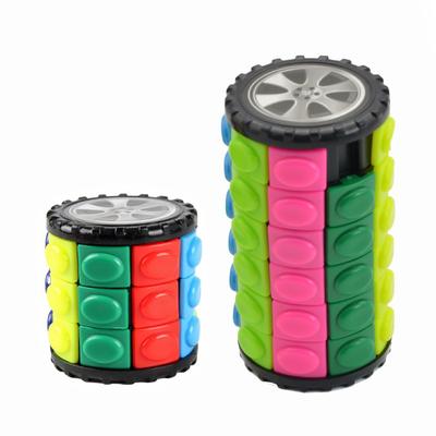 Rankuary 3D Puzzle Seti Eğitici Beyin Silindirik Dönen ve Yetişkinler ve Çocuklar için Oyuncak 2, Oyuncak, Eğitim, Bulmaca, 3 Katlı 6 Katlı,