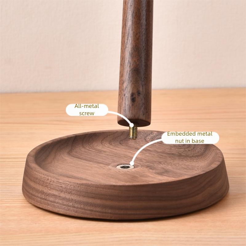 Walnut Wood Headphone Stand, Anti-scratch Holder for Over-ear Headsets, Ideal for Desk, Gaming & Office,Perfect for Desk & Home