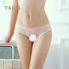 Sexy See-through Floral Lace G-String Women's Underwear Panties Solid Color Thong Comfortable
