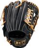 ZETT Youth Baseball Soft Black X Pastel Brown Size BJGB74550F Glove, Steer, All-Around, Left-Handed Throw, (1932), LL,