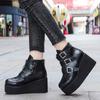 European American Street Fashion Women's Shoes 2024 New Ankle Boots Casual Slope Heel Thick Sole Design Versatile Women's Shoes