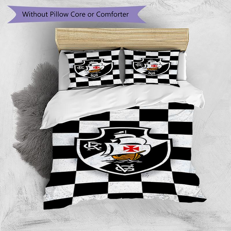 3pcs Football Team (45) Design Cover Set - HD Printed Bedding with 1 Cover and 2 Pillowcases - Perfect for Home and Dorm Decor