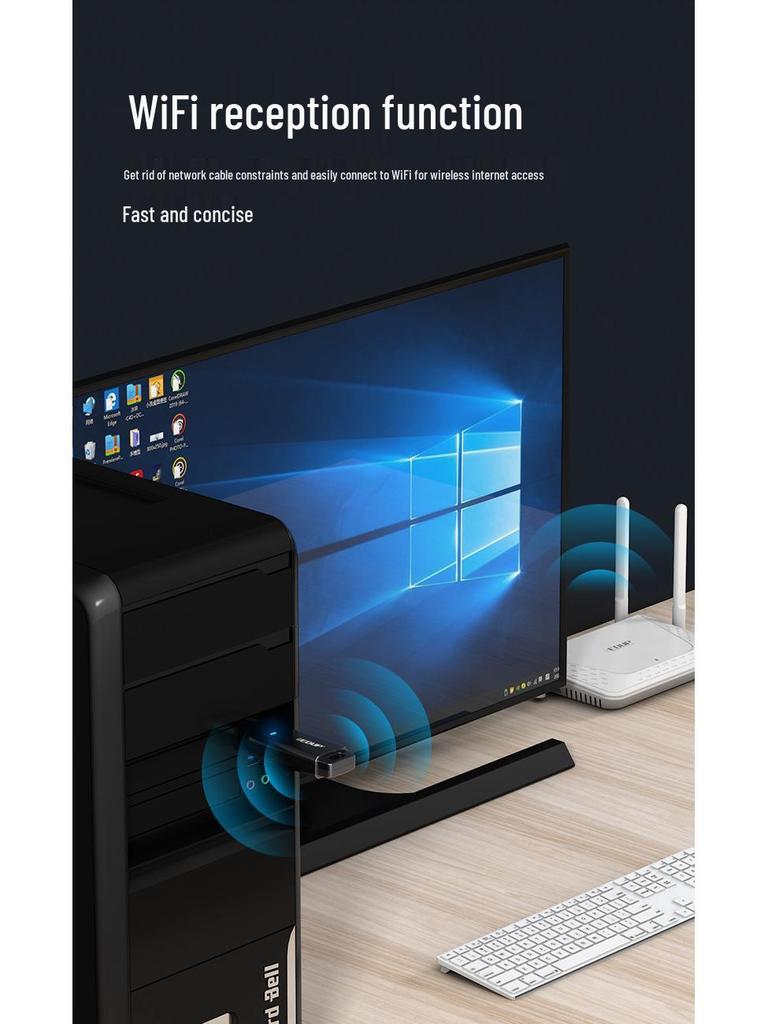 eSports USB Wireless Network Card – 3000Mbps Tri-Band WIFI6 with MTK7921AU and Stable Anti-Interference.