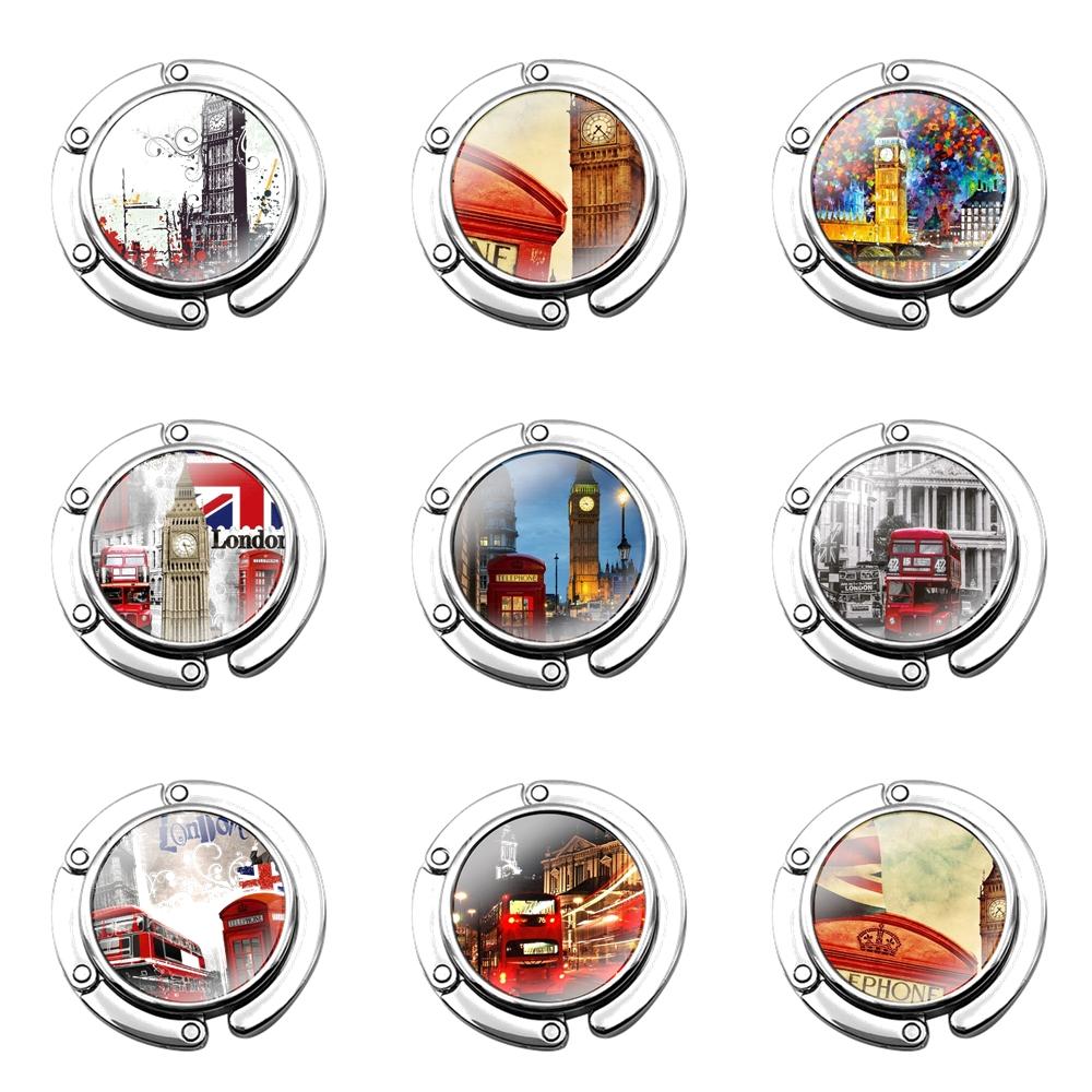 

Забавный декор, Лондонский автобус, английский телефон, британский складной кошелек, крючок для женского стола, сумка для хранения, складной декор стола