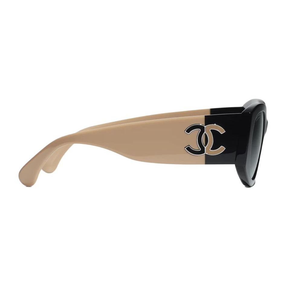 Chanel Logo Decorated Cat Eye Sunglasses Unisex sunglasses Black A71618X02016S3418