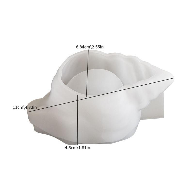 Diy Conch Bedroom Decoration Drop Glue Candle Mold Conch Shell Jewelry Storage Box Aromatherapy Candle Gypsum Silicone Mold
