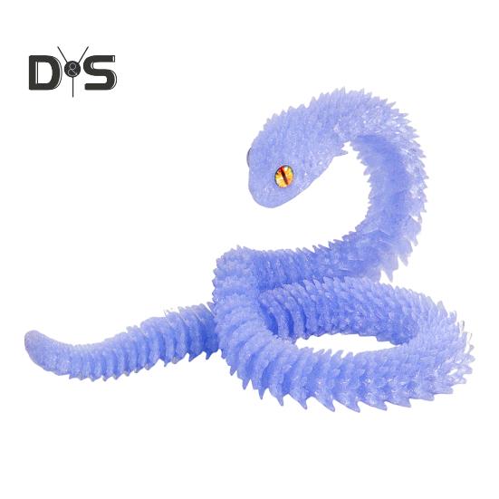 30cm/40cm/60cm 3D Printed Snake Ornament Movable Joints Bedside Table Snake Figurine Prank Toy Desk Decor