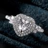 New Delicate Couple Anniversary Rings for Women Heart Ring Love Gift Dazzling CZ Stone Statement Accessories