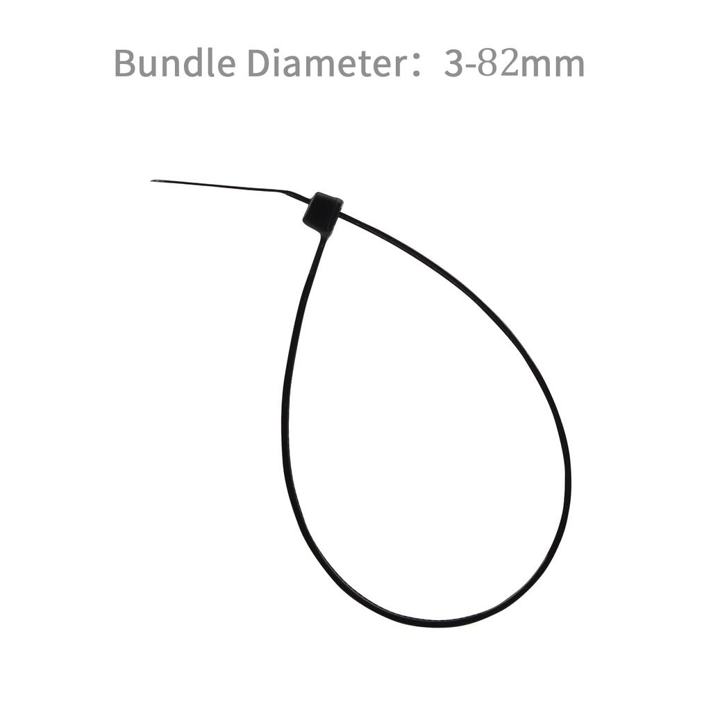 XINGO 500-Piece Pack of 4.8mm Wide x 300mm Long Cable Ties for Outdoor Use, Heavy-Duty 22KGS Tensile Strength, Self-Locking Premium Plastic Cable