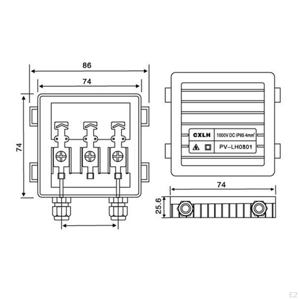 2x 6A Solar Junction Box PV Plug