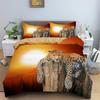 Animals Printed Duvet Cover Set With Pillowcase 3D Bedding Set Comfortable Microfiber Fabric Polyester Quilt Cover Home Textile