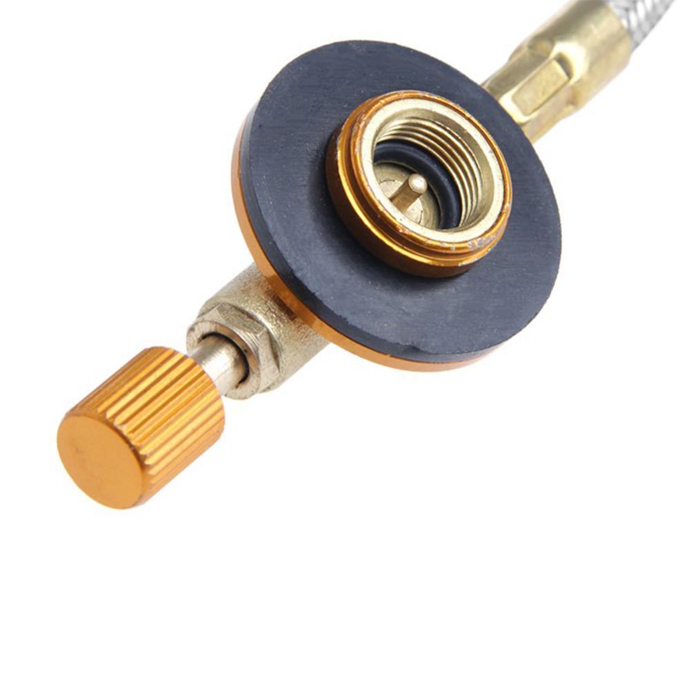 Stove Furnace Connector Head Gas Tank Adapter Valve for Outdoor Camping Barbecue