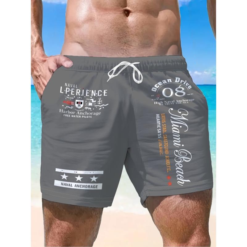 Herren lässige geometrische Print-Shorts, Sommer Outdoor komfortables und trendiges Design