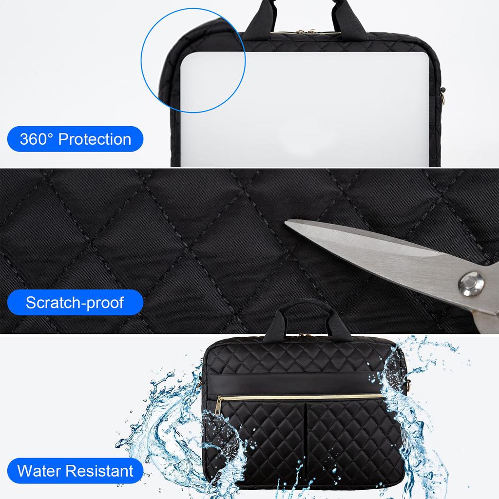 Elegante Dames Laptop Draagtas – 15.6" Waterdichte Zakelijke Schoudertas & Aktetas met Multi-Pocket Organizer