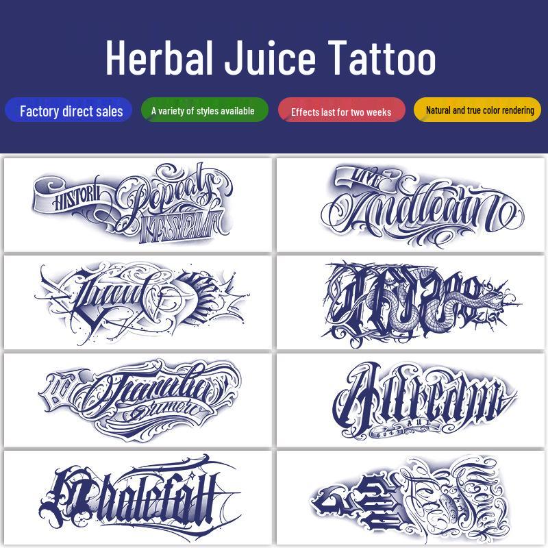 Waterproof Long-lasting European-American Herbal Arm Tattoo Sticker for Men