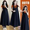 Maternity Summer Strappy Dress - Flattering Loose Fit for Outings