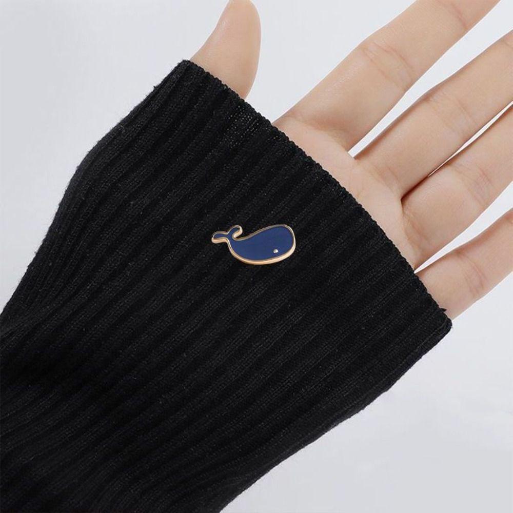 Black White Sirikit Kitiyakara Brooch Whale Shaped Whale Shark Brooch  Women Girls