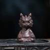 Purple Clay Tea Pet Dragon Meditation Meditation Red Blood Sand Figurine Play Toys Lucky Model Cafes Supplies Ornaments Decor