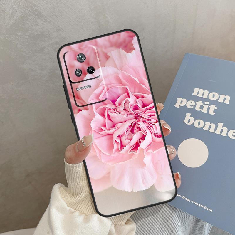 Elegant Pink Purple Peony Flower Case For POCO F5 C40 M5s F3 X4 F4 GT M4 X3 X5 Pro Cover For Xiaomi 12T Pro 11T 11 12 13 Lite