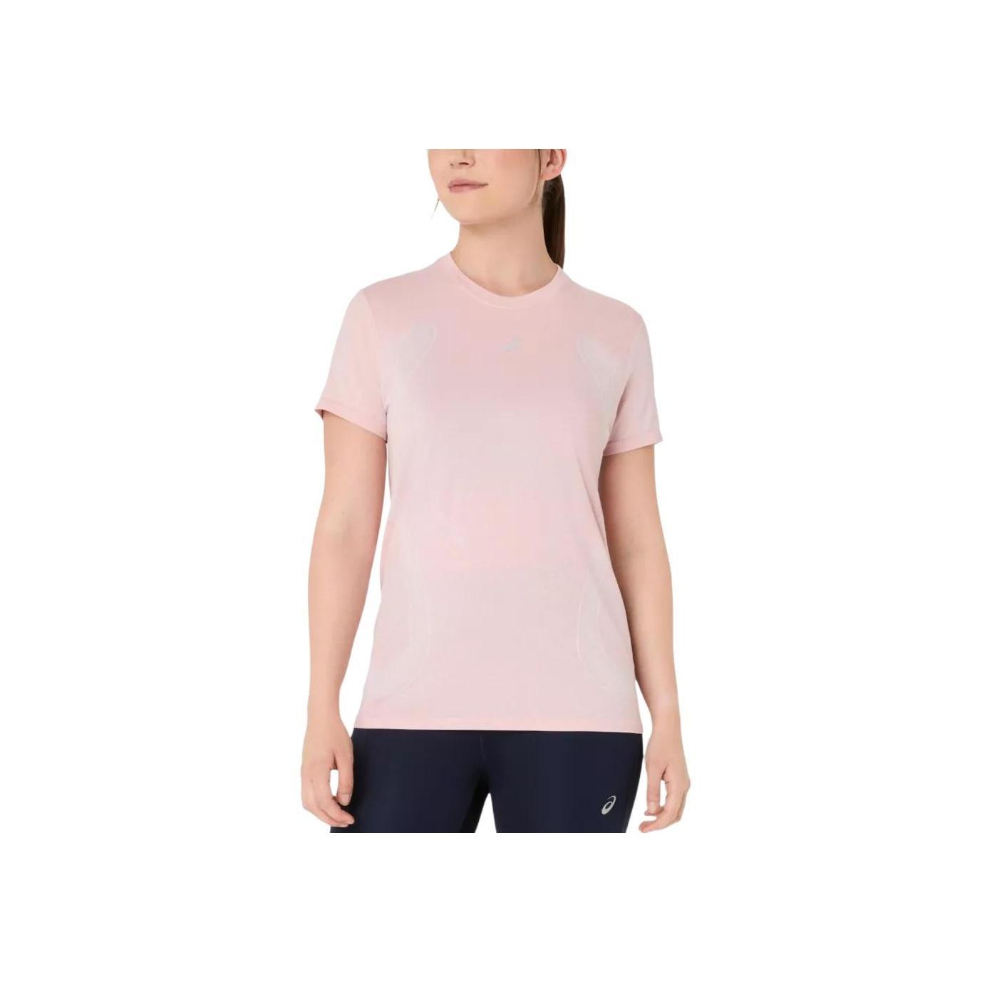 Asics Road Seamless Breathable Round Neck Short Sleeve T-Shirt Women Tops 2012D292-700 S