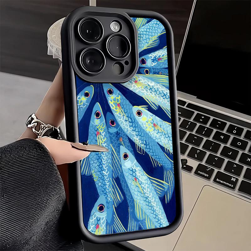 

D-Discounted S-Salted F-Fish Phone Case for iPhone 16 17 Air 16E 15 Pro Max 14 Plus 13 12 Mini Capa Soft Shell Silicone Funda iPhone15Pro