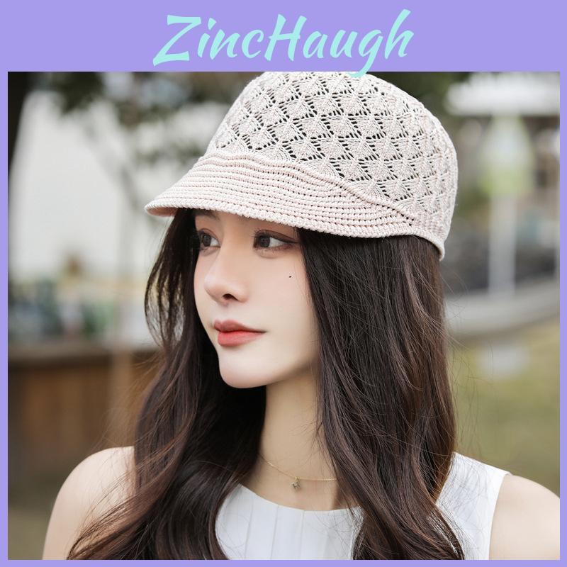 Fashionable Ladies' Ice Silk Hat With Hollow Design And Casual Style For Summer