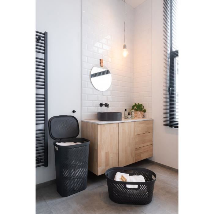 Coffre à linge - Curver - Infinity - 60 L - Gris