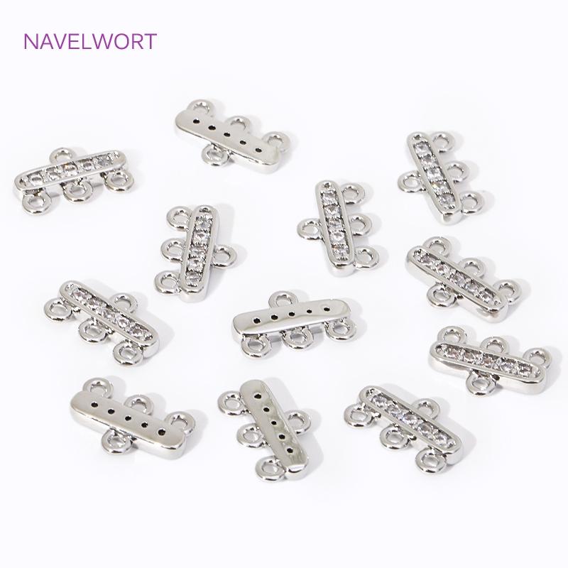 18K Gold Plated Multi Strand Connector End Bar,Layering Clasps,Chains Ends Connectors For Bracelets Jewelry Making  Accessories