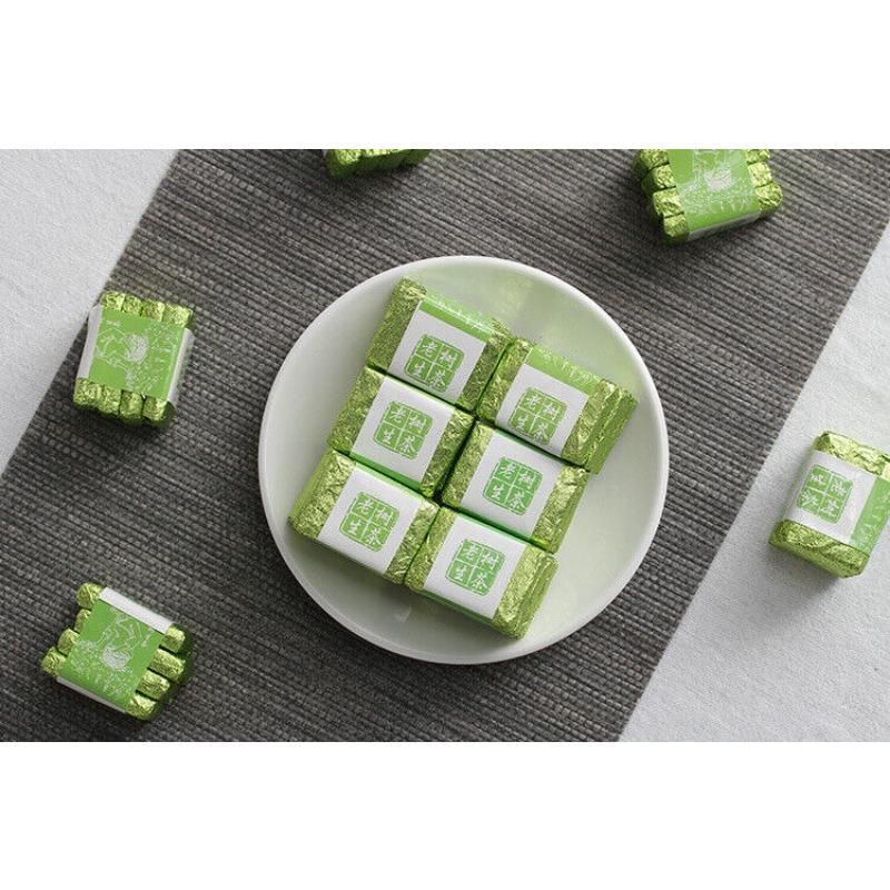 Юньнаньский чай Пуэр Старое дерево Сырой чай Мини-маленький квадратный маленький — фото 7