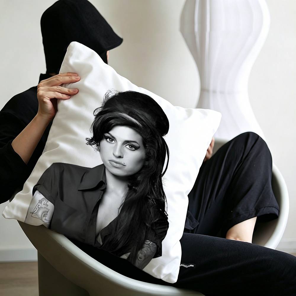 Singer AAmy WWinehouse Pillow Cover for Bedroom Room and Living Room Sofa Decorative Cushion Cover