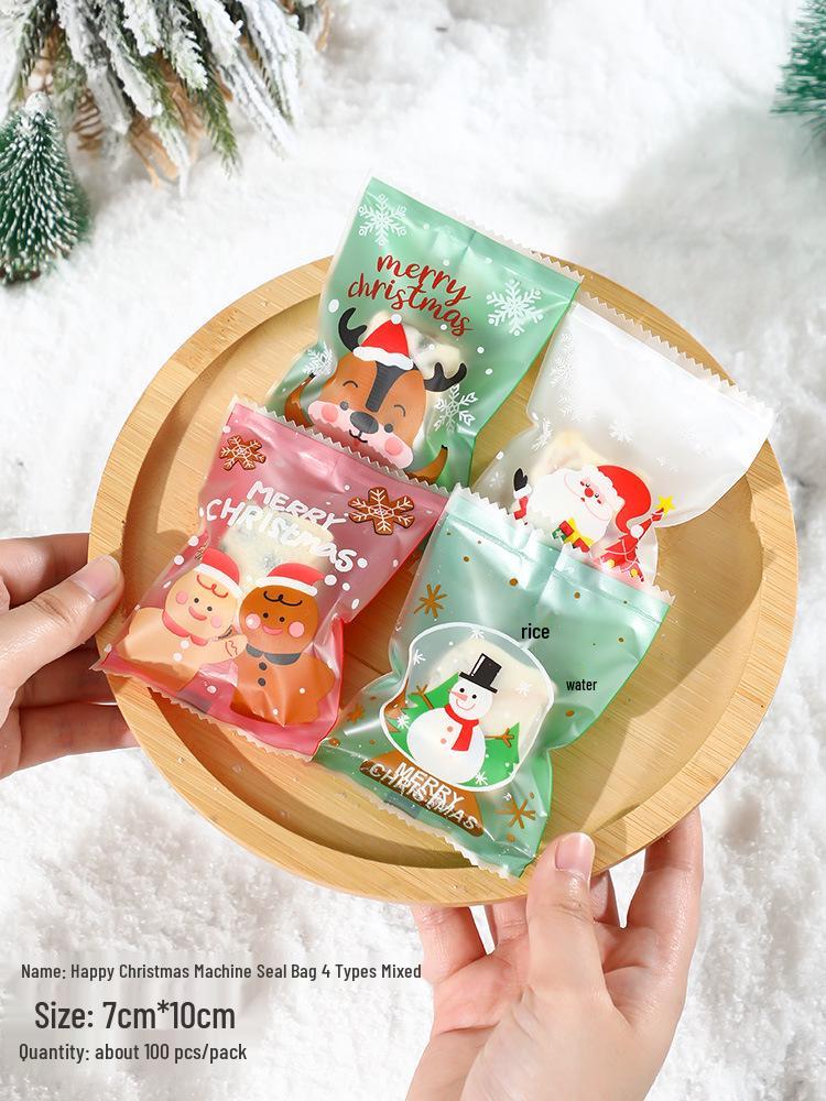 

Christmas Snowflake Candy & Cookie Bag with Ribbon Drawstring