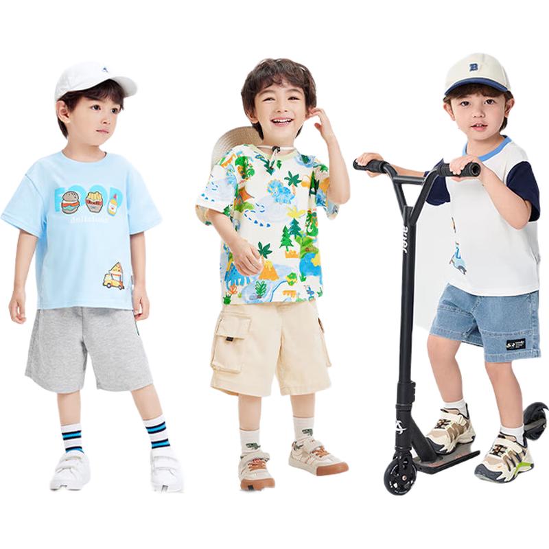 Balabala Boys  Cartoon Short Sleeve T-Shirt 120