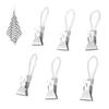 652F 6Pcs Metal Steel Teas Towel Hanging Clip Rusts Resistant Bath Towel Clamp