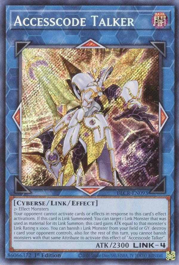 

Версия Accesscode Talker 1-е издание Секретные битвы Crystal Revenge Yu-Gi-Oh! BLCR-EN093 (английский редкий) легенда