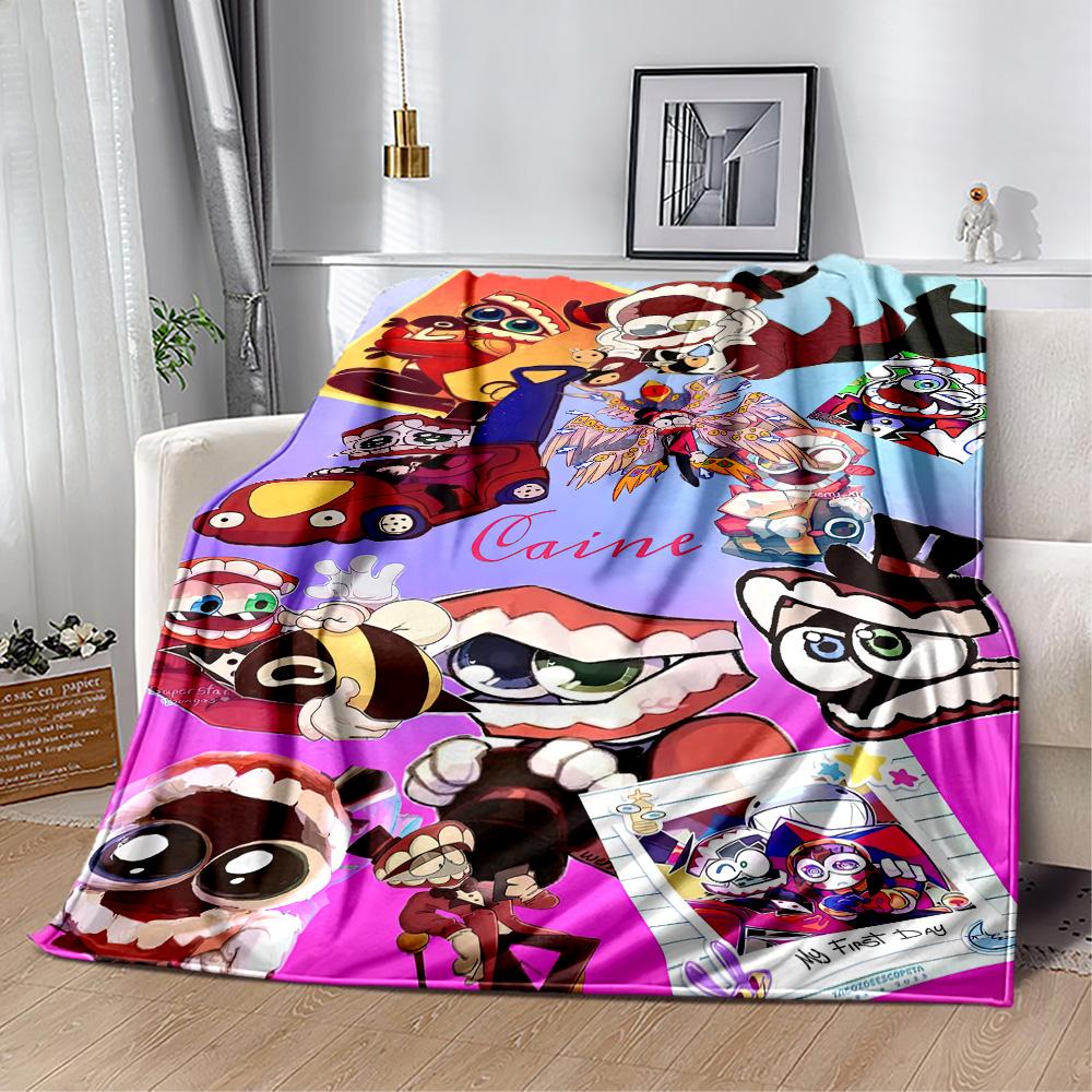Digital Circus Blanket Ultra-Soft Perfect for Office Chair Chair Office All-Season Use Playful Design Gift for Travel Home Birthdays