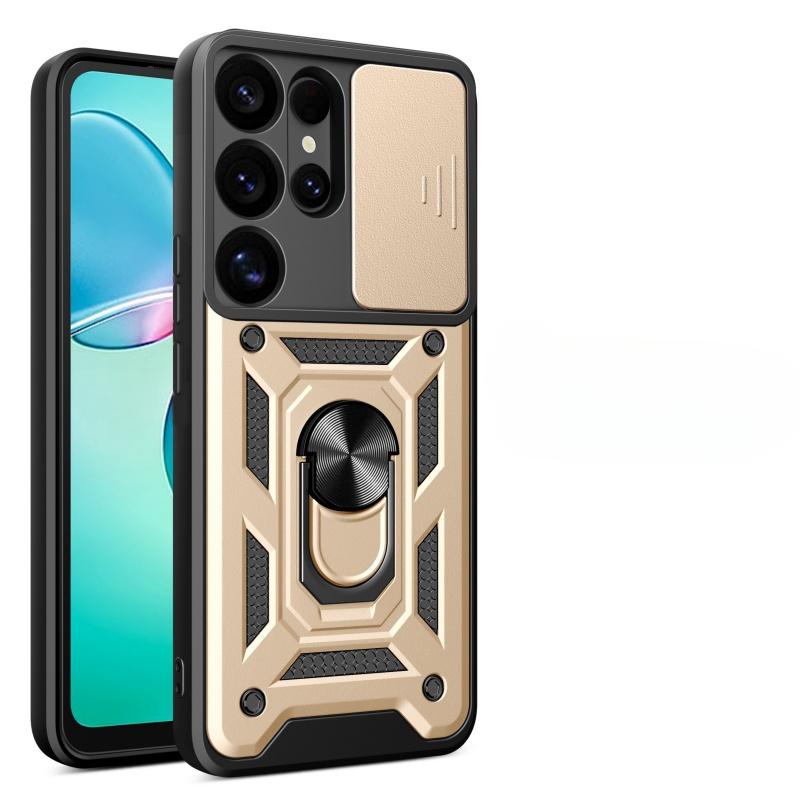 For Samsung Galaxy S25 Plus FE Magnetic Finger Ring Holder Military Protective Case