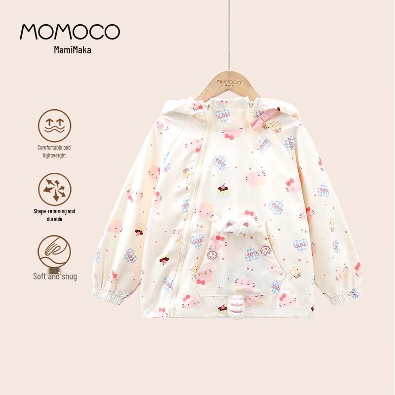 MOMOCO Girls 2025 Fall Cartoon Hooded Jacket 90