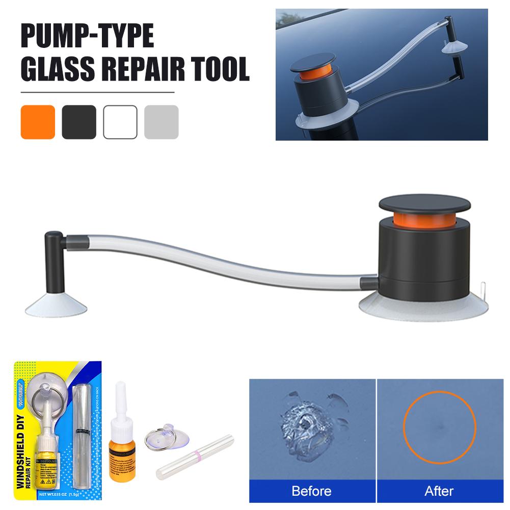 2025 New Exhaust Pump Type-Car Windshield Repair Tools Kit Auto Glass Windscreen Crack Repair Set for Window Car Accessories