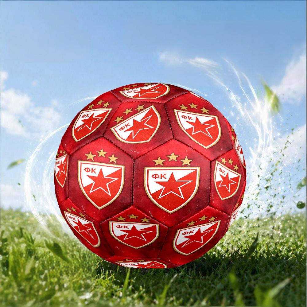 Crvena Zvezda Size 5 Soccer Ball,Indoor/Outdoor Suitable for Training Matches Tournaments Practice Games Perfect Gift for Fan