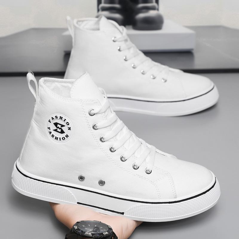 2025 Spring and Summer High Top Canvas Mens Shoes Comfort Men's Canvas Shoes Fashion Fresh Men Casual Shoes Breathable Sneaker