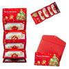 Delightful Christmas-Themed Foldable Banknote with Father Christmas and Tree, DIY Red Envelope and Multiple Card Slots