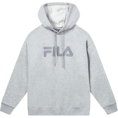 Fila Moletom Esportivo Fashion Solto com Estampa de Logo Unissex Cinza Flor-Cinza F51U338298FMG