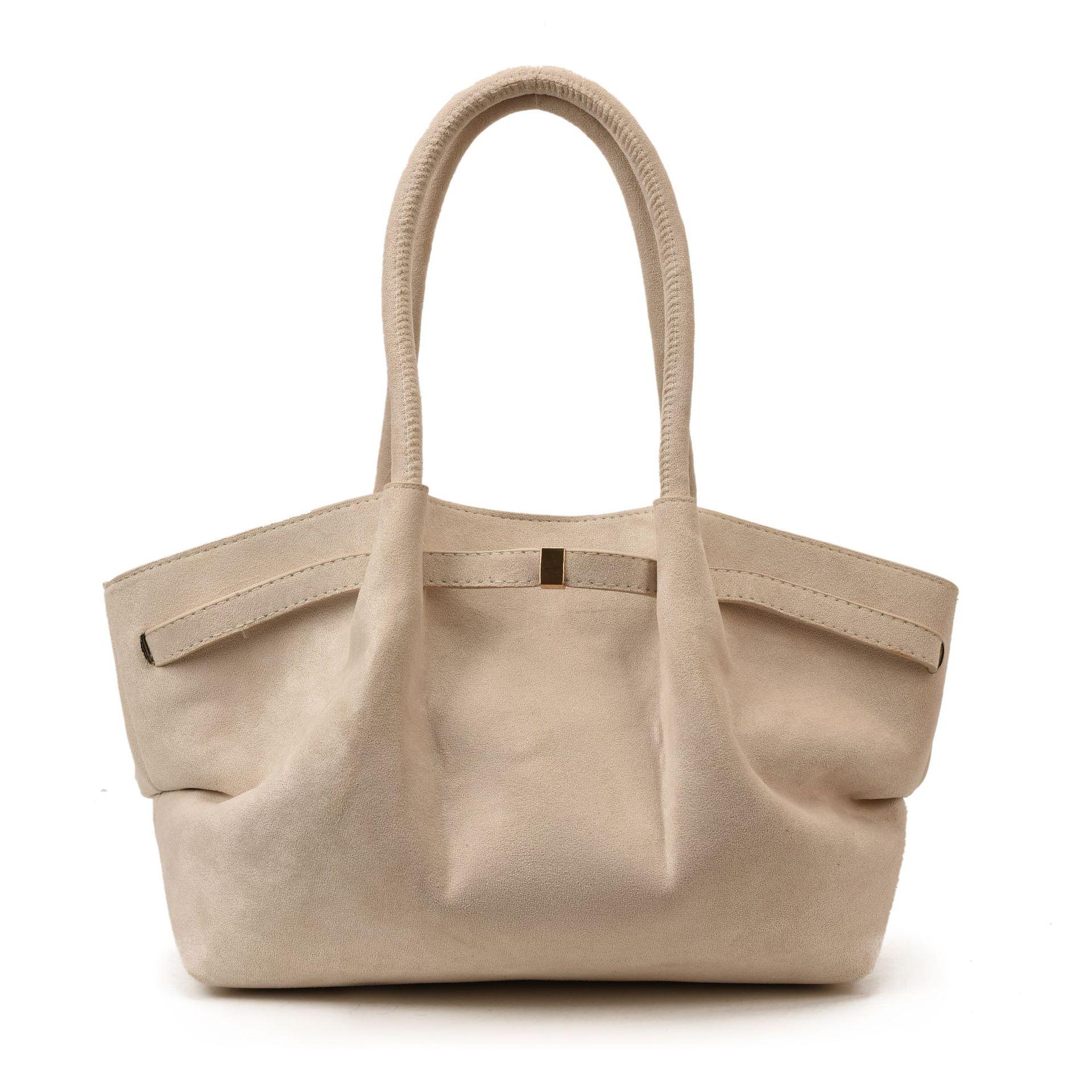 

Women s Large Capacity Tote Bag - 2026 Autumn/Winter Solid Color Versatile Shoulder Handbag 43*14.5*23 cm бежевий