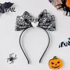 Eye Catching Festival Hair Accessories Halloween Headband with Spider Web Bow And Eyeball/Pumpkin/Ghost Decor for Lightweight Adults Kids Cosplay