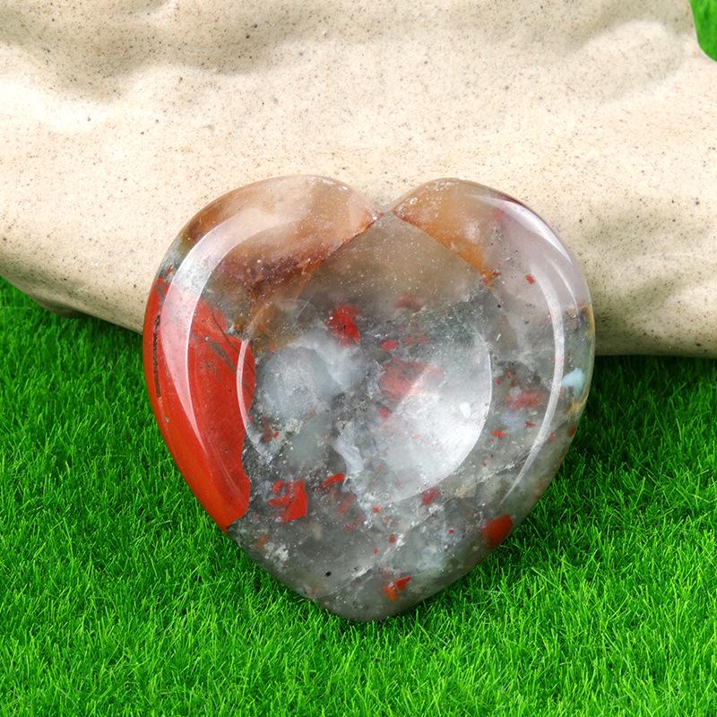 Achatový Křišťálový Kámen Starosti ve Tvaru Srdce pro Léčení