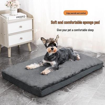 Removable & Washable Sponge Pad Dog Bed - Waterproof, Non-Slip Design for Winter Coziness